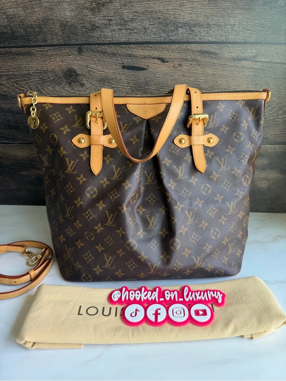 Authentic Louis Vuitton Palermo GM Monogram Great Used Condition